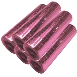 5 Glitzer Luftschlangen rosa metallic