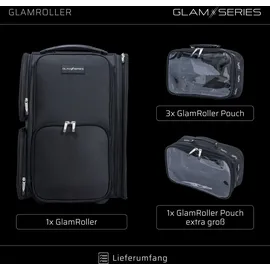 glamseries GlamRoller Trolley, Kosmetikkoffer mit Hitzeschutzfach,