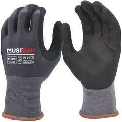 Mustbau Arbeitshandschuhe 6Pack,Rutschfest Gartenhandschuhe Montagehandschuhe,EN388,SIZE:S