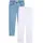 bonprix Straight-Jeans BONPRIX, Damen, Gr. 46, N-Gr, weiß, hellblau denim, Denim/Jeans, Obermaterial: 82% Baumwolle, 17% Polyester, 1% Elasthan, regular fit, Jeans Straight-Jeans, gerades Bein, mit erhöhtem Gummibund, in Stretch-Qualität