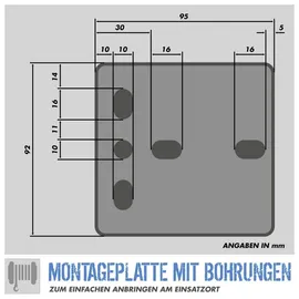 Güde Seilwinde Stahl 10 m schwarz