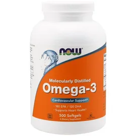 NOW Foods Molecularly Distilled Omega-3 Softgels 500 St.