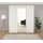 Rauch Schwebetürenschrank Koluna mit Spiegel 203 x 210 x 62 cm Weiß