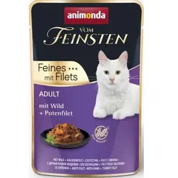 Katzen - Nassfutter ANIMONDA Vom Feinsten Filets Adult, Wild + Putenfilet, 85 g