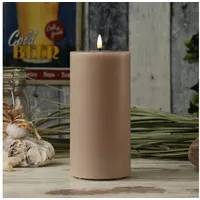 Deluxe Homeart Mia LED Stumpenkerze 20 cm altrosa