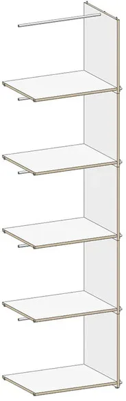 Regalsystem M6 Gentner-Design weiß, Designer Matthias Gentner, 197x50.2x39 cm