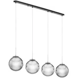 Uniprodo 4-flg. E27 40 W 40 cm Rauchglas