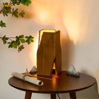 ECO-Light Tischleuchte Venus, braun, Höhe 25 cm, Holz