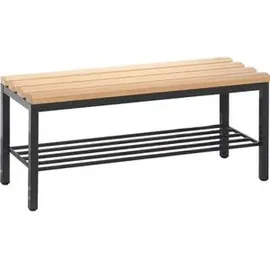C+P Garderobenbank Basic 100 x 0 x 0 cm mit Schuhrost buche
