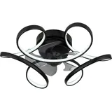 GLOBO LED-Deckenventilator Loris Schwarz Ø 56 cm
