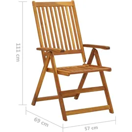 vidaXL Hochlehner 69 x 69 x 111 cm rot 4 St.