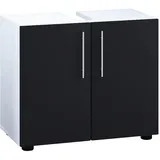VCM Waschbeckenunterschrank Flandu 60 x 50,7 cm Schwarz/Weiß