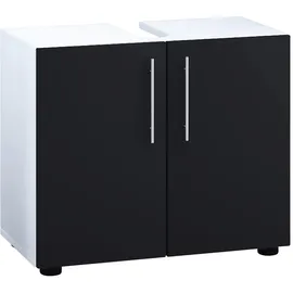 VCM Waschbeckenunterschrank Flandu 60 x 50,7 cm Schwarz/Weiß