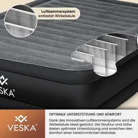 veska Luftbett - Selbstaufblasend - Single - grau/anthrazit