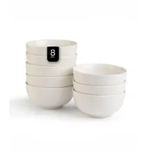 Home4You Müslischalen 8er Set, - Ø 14 cm - Bone China - 8er Set