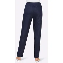 Heine Leinenhose HEINE, Damen, Gr. 34, Normalgrößen, blau (marine), 100% Leinen, unifarben, lang, Hosen