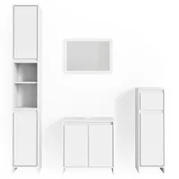 Vicco Badmöbel-Set Emma Weiß 4 Teile