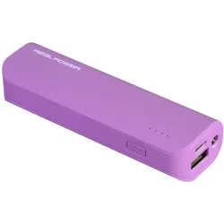 Ultron RealPower PB-2600 - Pink - Universal - Gummi - Rechteck - Lithium-Ion (Li-Ion) - 2600 mAh
