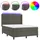 vidaXL Boxspringbett 140 x 200 cm Dunkelgrau
