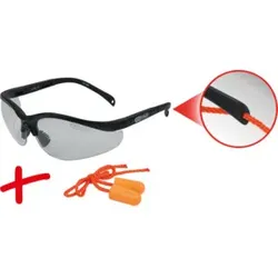 KS Tools Schutzbrille-transparent, mit Ohrstöpsel