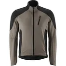 Fahrradjacke GONSO "TRAIL JACKET SOFTSHELL M", Herren, Gr. XXL, grau (terragrau), 100% Polyester, Rundhals, Jacken Fahrradjacke, Wasserabweisend, strapazierfähig, atmungsaktiv