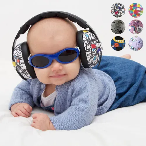 Baby Banz Gehrschutz fcr Babys 0-3 Jahre Bunt - 21 dB Ldrmschutz, Ergonomisch, Leicht, Gepolsterter Bcgel - Komfortdesign