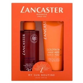 Lancaster Sun My Sun Routine Geschenkset: Sonnenöl Sun Beauty Satin Dry Oil SPF30 150 ml + Golden Tan Maximizer After Sun Lotion 125 ml