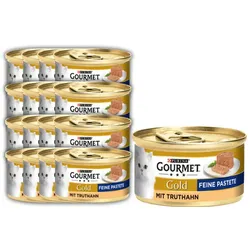 Gourmet Gold Feine Pastete mit Truthahn Katzennassnahrung 85g