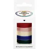 Folia Geschenkband Samt blau/rosa/rot/schwarz 2 m x 1 cm