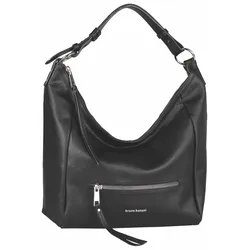 Hobo BRUNO BANANI "Amalfi", Damen, Gr. B/H/T: 42cm x 32cm x 18cm, schwarz, Lederimitat, Taschen, Beuteltasche Schultertasche verstellbarer Schulterriemen