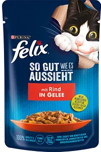 felix® Katzen-Nassfutter So gut wie es aussieht in Gelee mit Rind 26x 85,0 g