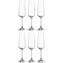 LEONARDO Paladino Sekt-Gläser, 6er Set, Spülmaschinenfeste Prosecco-Kelche Mit Gezogenem Stiel, Champagner-Gläser, 220 ml, 066309