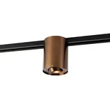 QAZQA Moderner 1-phasiger Schienenstrahler Dunkelbronze, Iconic Rondoo Up