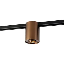 QAZQA Moderner 1-phasiger Schienenstrahler Dunkelbronze, Iconic Rondoo Up