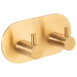 SAT Haken Gebürstetes Gold Edelstahl HACEKNALEP2KBZ
