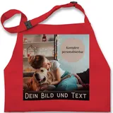 Kinderschürze Schürze Kinder Jungen Mädchen - Text - Foto Bild Geschenk - 7-14 Jahre - Rot - selbst gestalten one photo kochschürzen kochschürze kinderkochschürze personalisiertes - 7-13 Jahre