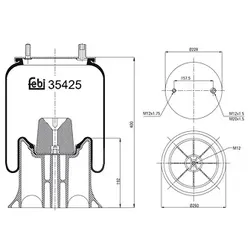 Febi Bilstein Federbalg, Luftfederung [Hersteller-Nr. 39425]