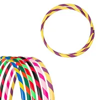 hoopomania Bunter Hula Hoop Reifen, faltbar, Ø90cm, Gelb-Violett