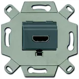 Busch-Jaeger 0261/33 HDMI-Anschlussdose mit Schraubklemmen und Zugentlastung, 2CKA000230A0429