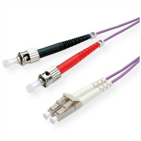 Roline / secomp Roline LWL-Kabel 50/125μm OM4, LC/ST, violett