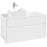 Villeroy & Boch Collaro Waschbeckenunterschrank 100 x 55 cm Glossy White