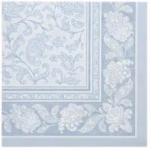 Papstar Servietten "ROYAL Collection" 1/4-Falz 40 cm x 40 cm arktikblau `Ornaments`