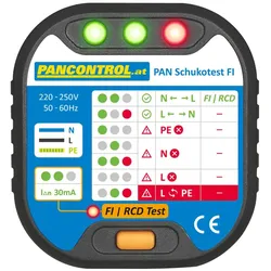 PANCONTROL PAN Steckdosen-Prüfer + FI-Tester
