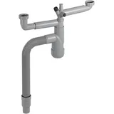 Prevex Flexloc Siphon 1 1/2" mit 2 Anschlüssen für Küchenspülen/Becken Recyclet