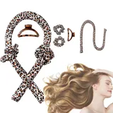 CORATED Lockenwickler ohne Hitze, Locken über Nacht für langes Haar, Lockenstab-Stirnband, mit dem du schlafen kannst, weiche Seide DIY Haarstyling-Werkzeugset