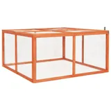 vidaXL Kleintierkäfig Kaninchenstall 124 x 120 x 60 cm braun