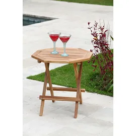 Garden Pleasure Gartentisch LUANG braun achteckig 50,0 x 50,0 x 50,0 cm