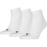 Puma Unisex Quarter Sock, White, 35/38