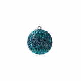 Giftcompany Weihnachtskugel Opium, Größe 6 cm, mit Perlen/ Pailetten/ Steinen, Verschiedene Muster Muster Blumenmuster türkis