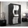 abiks möbel Schwebetürenschrank MADRYT 120 x 200 x 62 cm Schwarz